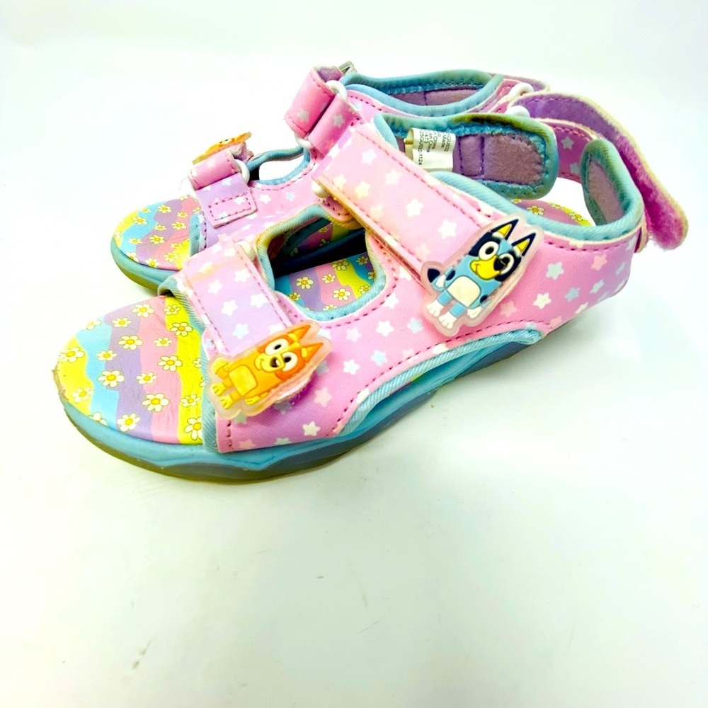 Girls’ Pink Bluey & Bingo Sandals Size 12